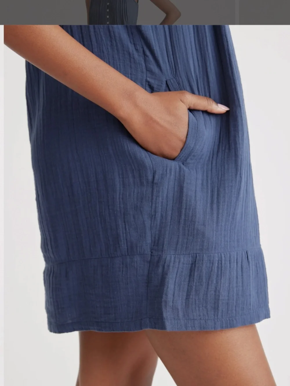 Quince Organic Cotton Gauze Sleeveless Swing Dress - Picture 5 of 10